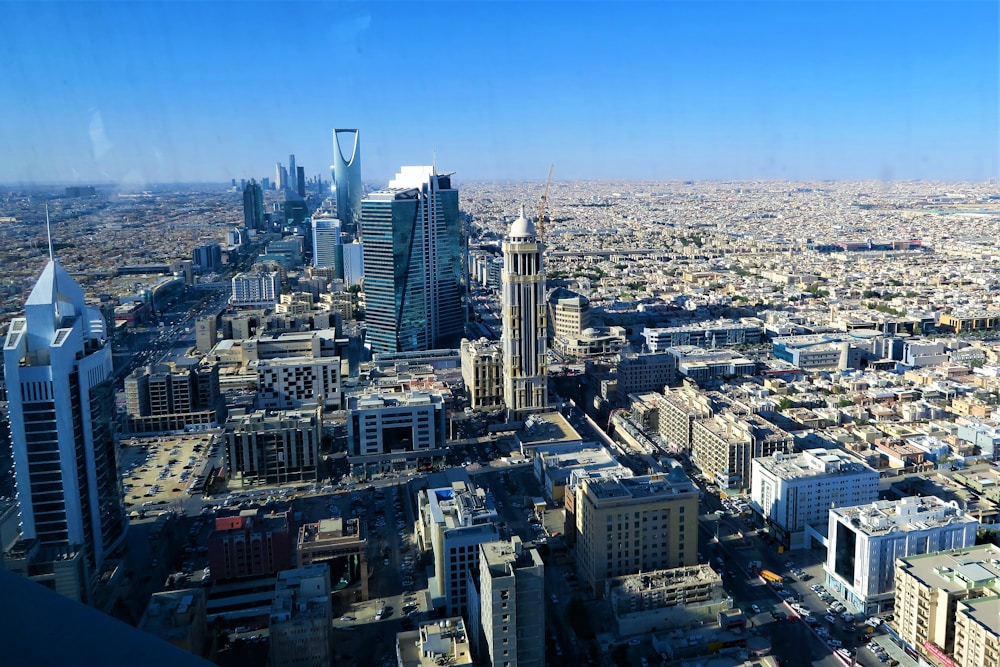 Riyadh skyline and Kingdom Centre in Saudi Arabia